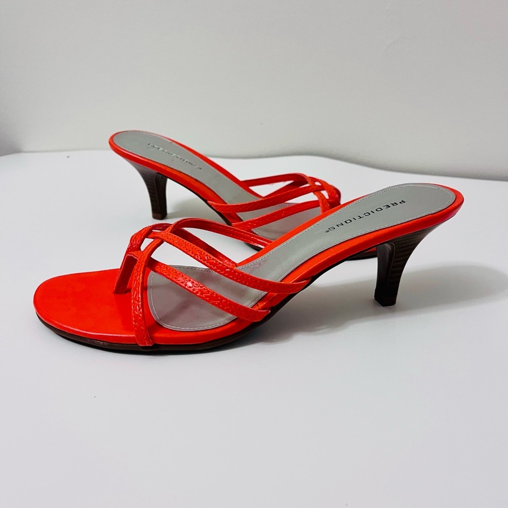 Predictions Strappy Red Kitten Heels